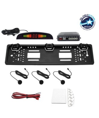 Συστημα Παρκαρισματος σε Πλαισιο Πινακιδας με 3 Αισθητηρες & Οθονη LED GloboStar 77351